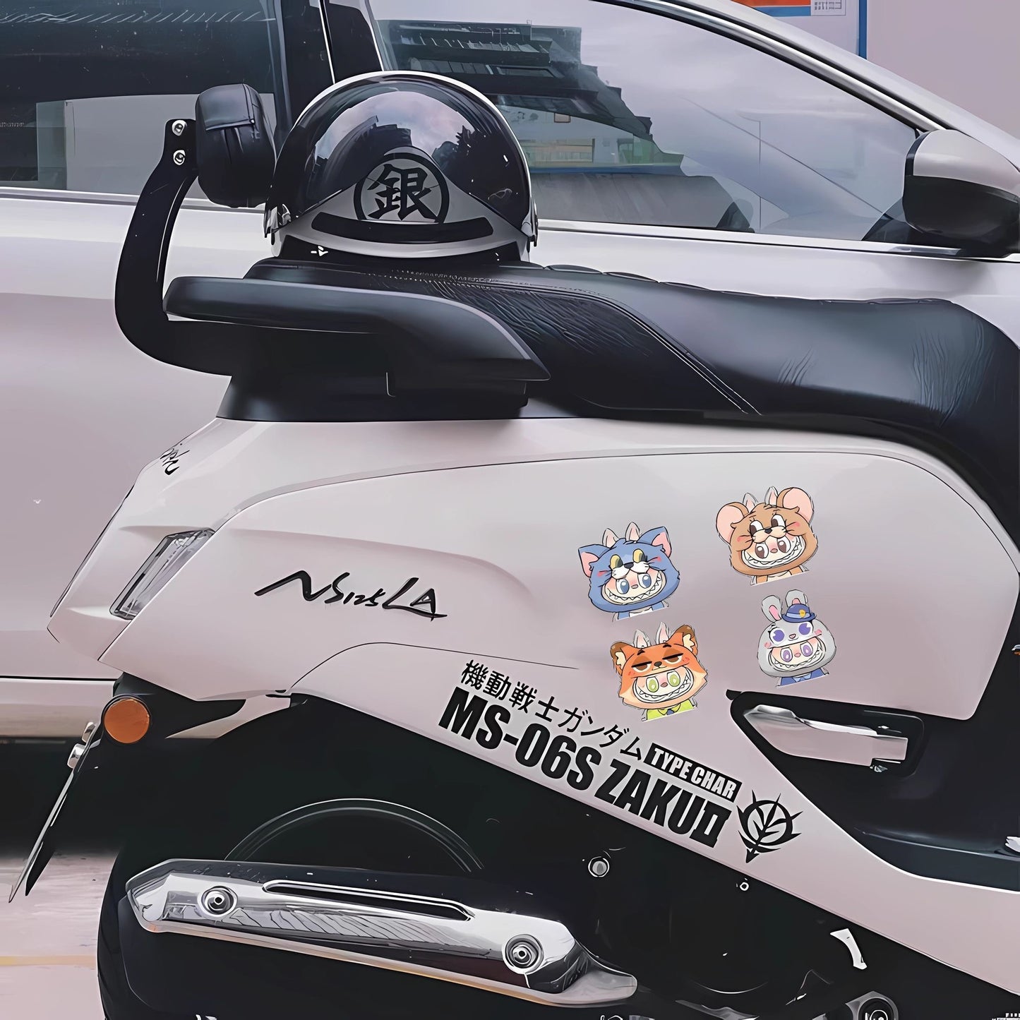 Labubu Car Sticker Set (4-Pack) -- 1