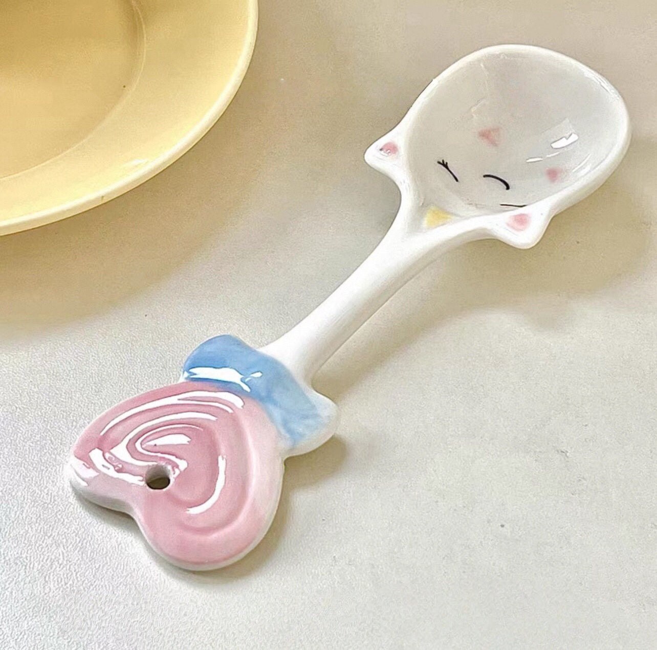 Rabbit & Unicorn Ceramic Spoon