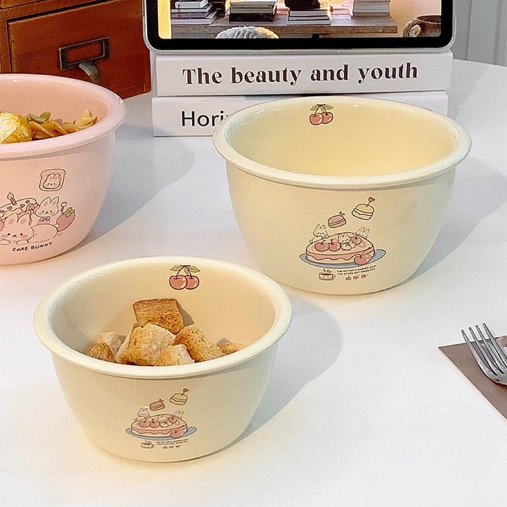 Creamy Bunny Ceramic Bowl