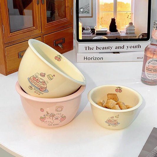 Creamy Bunny Ceramic Bowl