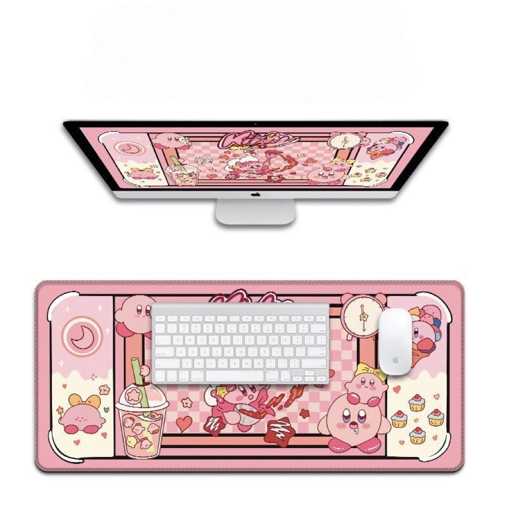 Cute Pink Character Large Desk Mat