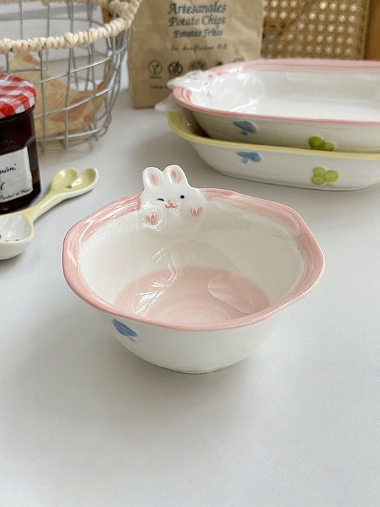 Bobo Bunny Ceramic Bowl & Plate Set
