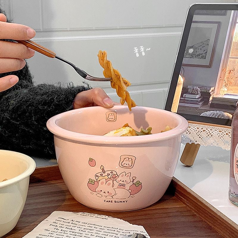 Creamy Bunny Ceramic Bowl