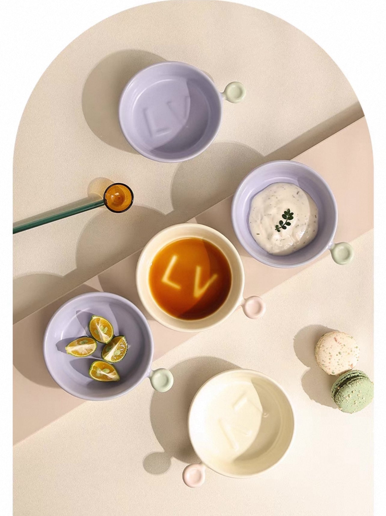 Cream Ceramic Sauce Dish