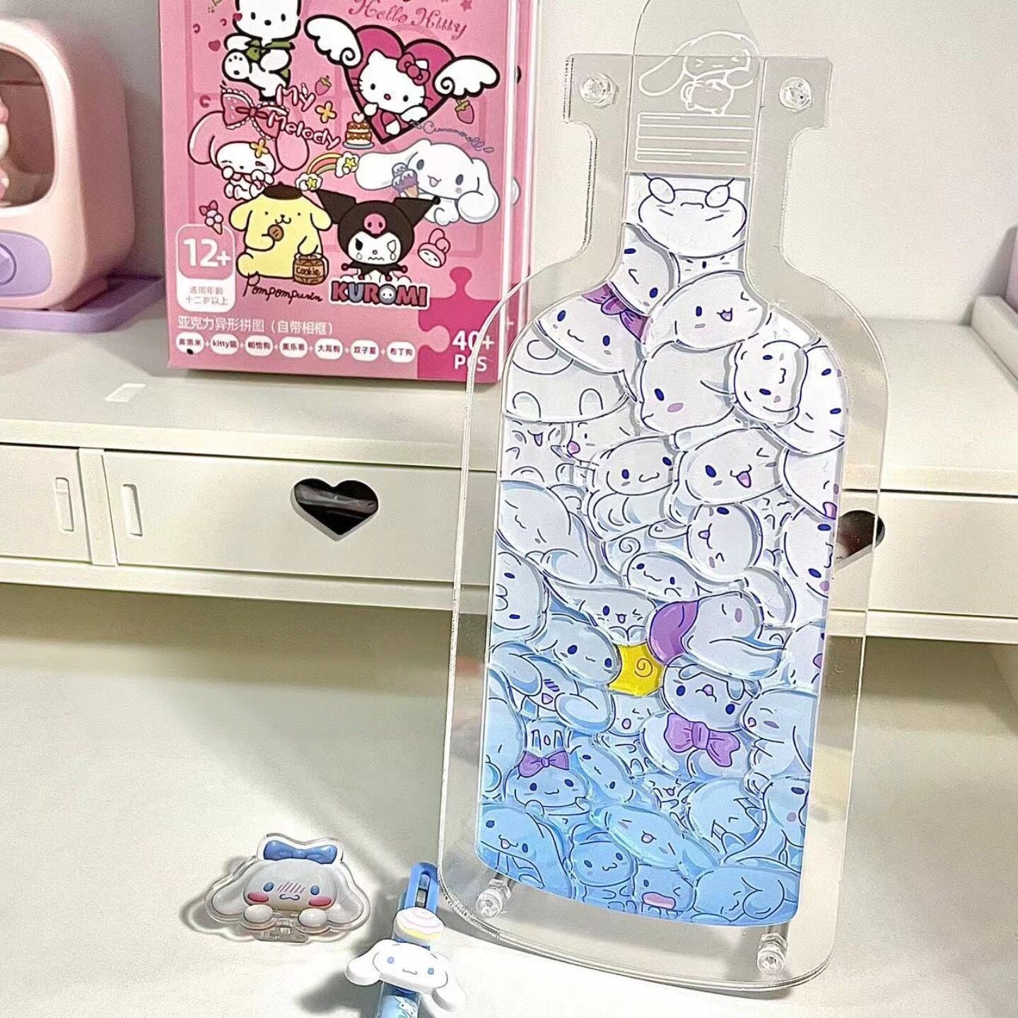 Message Bottle Acrylic Puzzle Stand 🧩✨