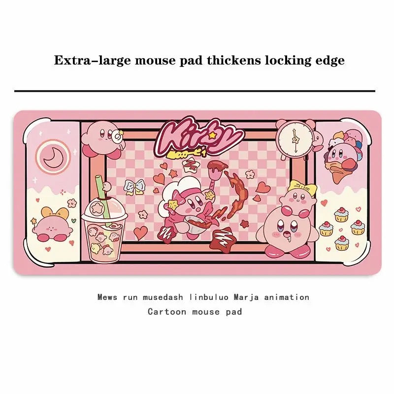 Cute Pink Character Large Desk Mat