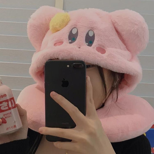 Travel U-Shaped Hooded Neck Pillow — Sleeping Support for Car & Airplane