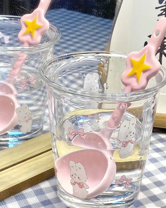 Tulip Bunny Glass Cup