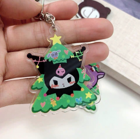 Christmas Tree Acrylic Keychain