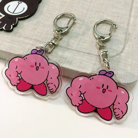 Muscle Kirby Acrylic Keychain