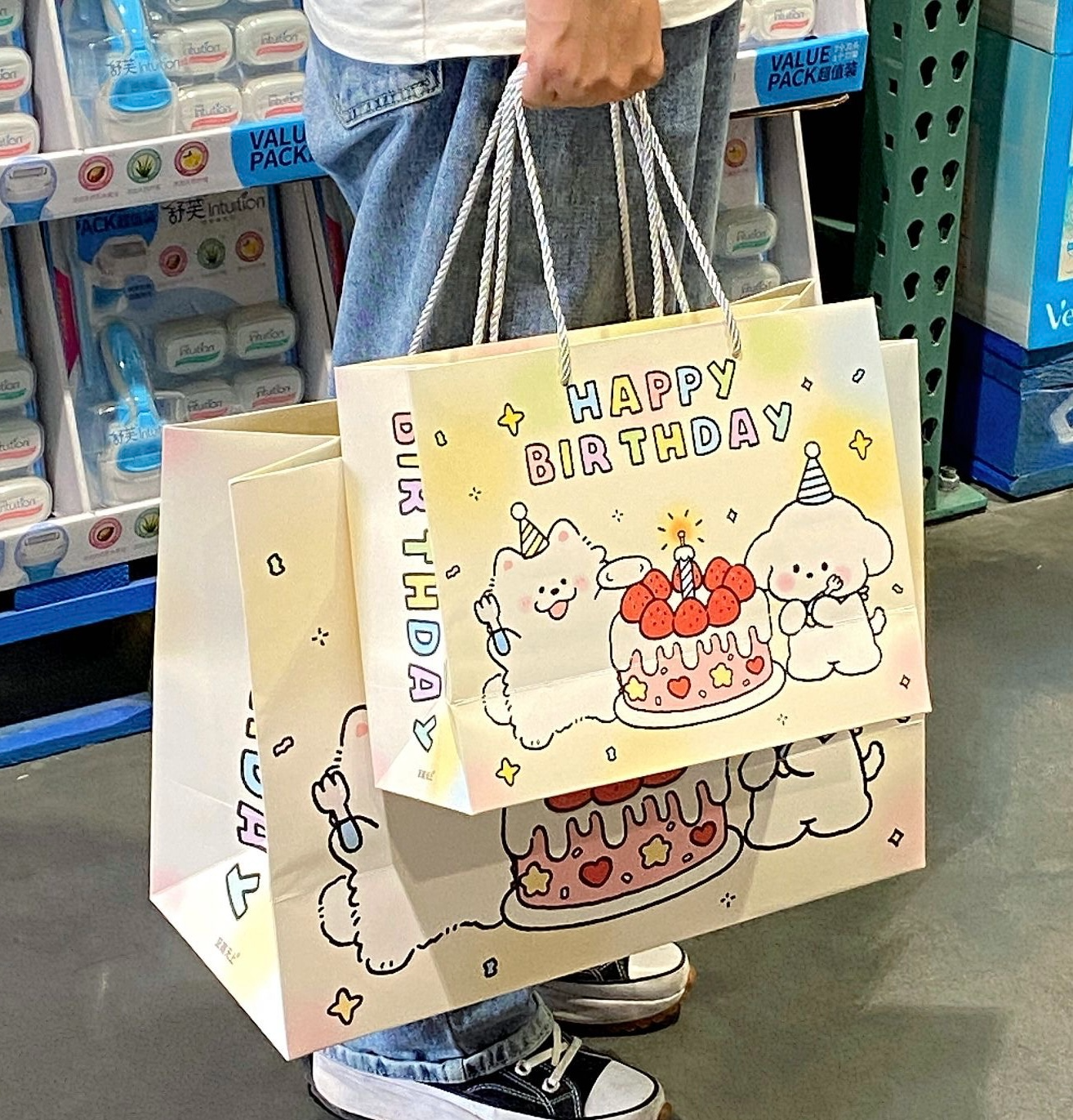 Birthday Puppy Gift Bag -- Colorful