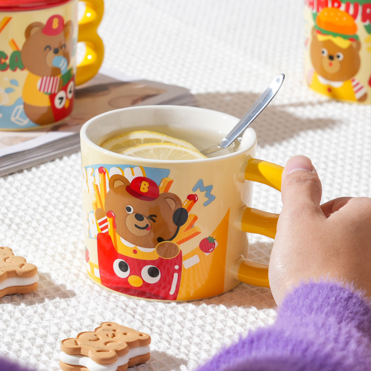 French Fries Bear Ceramic Mug