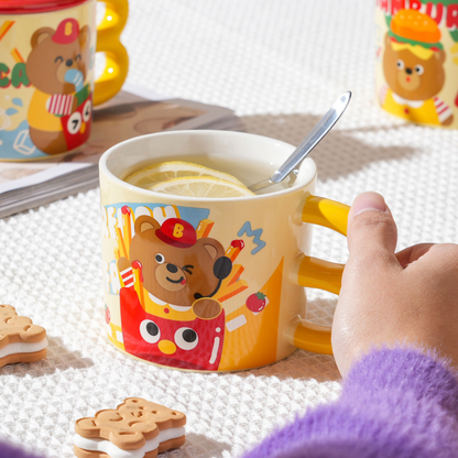 French Fries Bear Ceramic Mug