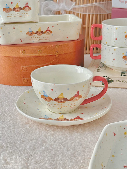 Three Puppies Ceramic Tableware