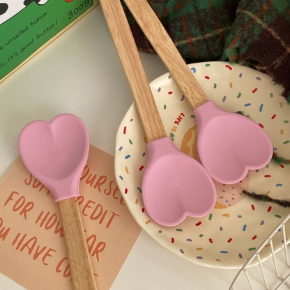 Heart Silicone Baking Spatula