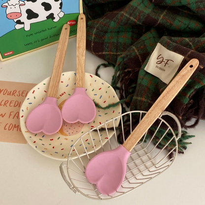 Heart Silicone Baking Spatula