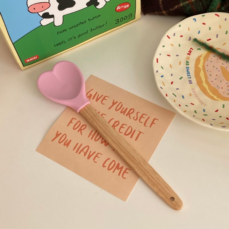 Heart Silicone Baking Spatula