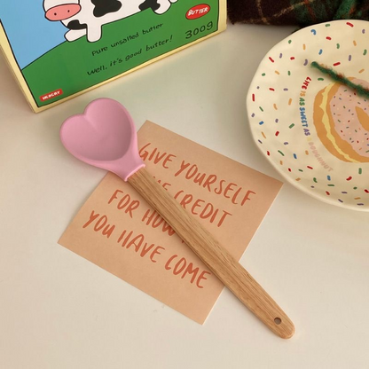 Heart Silicone Baking Spatula