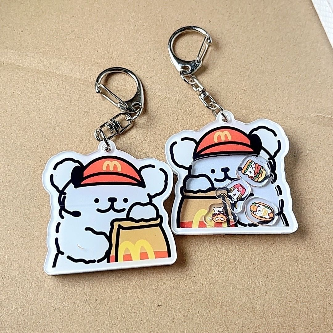McD-Style Maltese Acrylic Keychain – Wobble Design