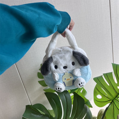 Pochacco / Kuromi Plush Tote Bag