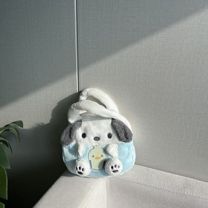Pochacco / Kuromi Plush Tote Bag