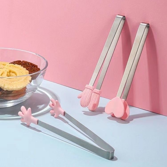 Snack Tongs for Chips – Pink Hand Grabber