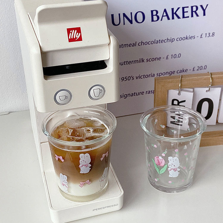 Tulip Bunny Glass Cup