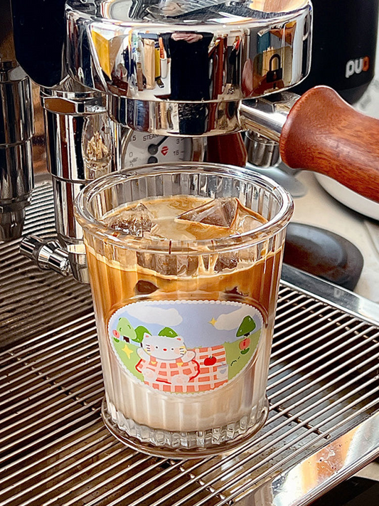 Hello Cat & Hello Dog Glass Cup