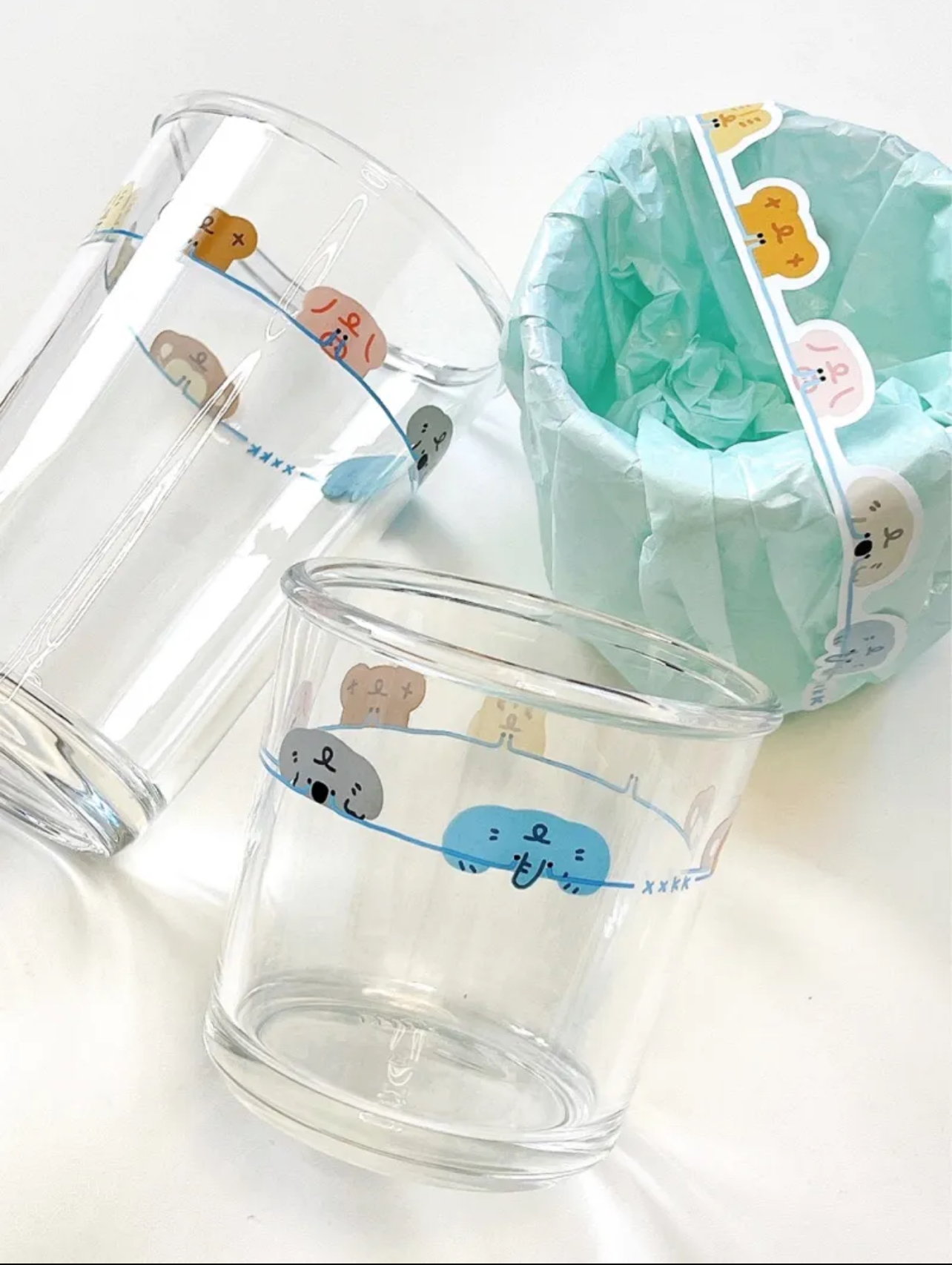 Crybaby Animal Glass Cup with Sealed Lid