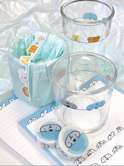 Crybaby Animal Glass Cup with Sealed Lid