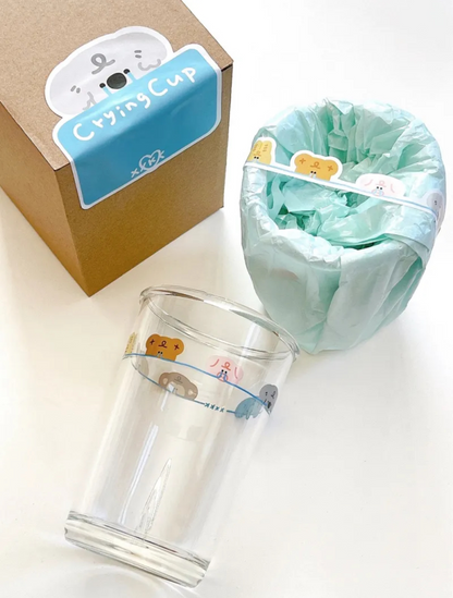 Crybaby Animal Glass Cup with Sealed Lid