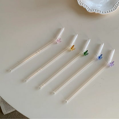 Butterfly Glass Straw