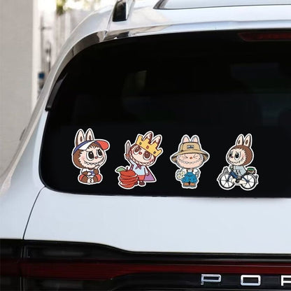 Labubu Reflective Car Sticker Set (8-Pack) -- 7
