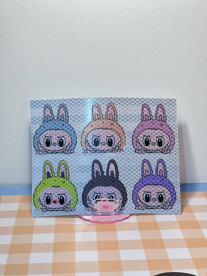 Labubu Reflective Car Sticker Set (6-Pack) -- 8