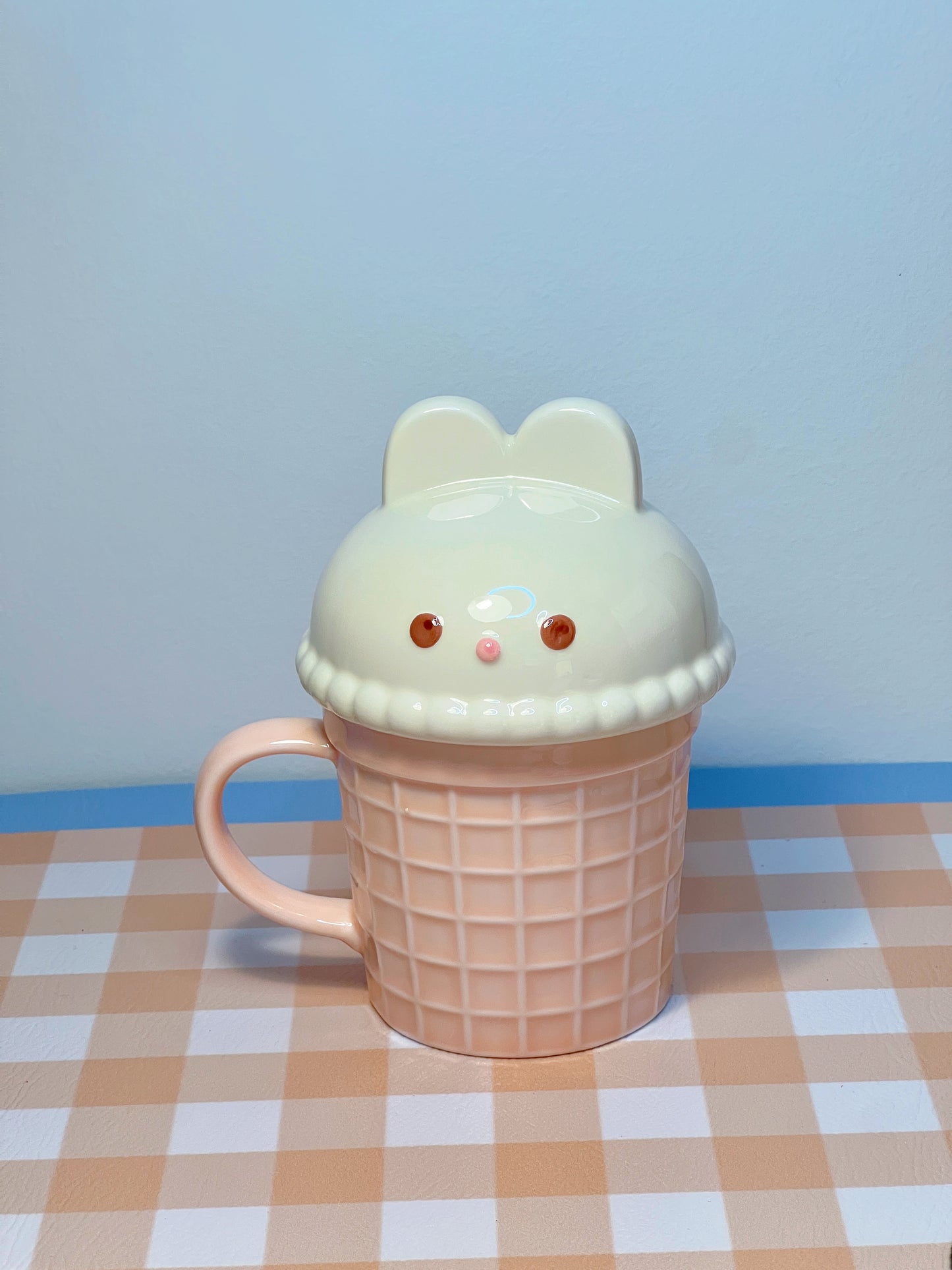 Bunny Ice Cream Cone Ceramic Mug