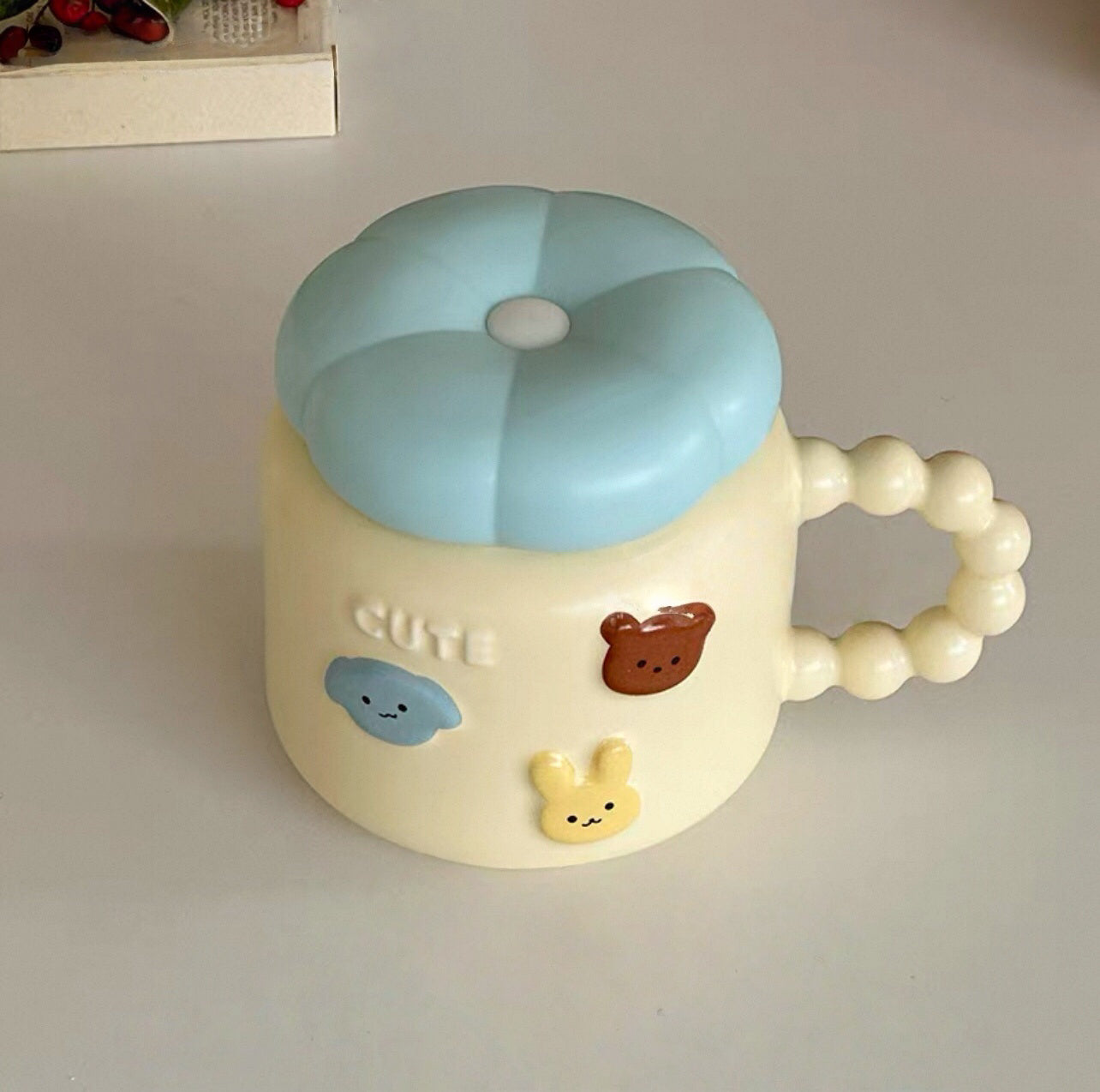 Animal Ceramic Mug with Twist Lid