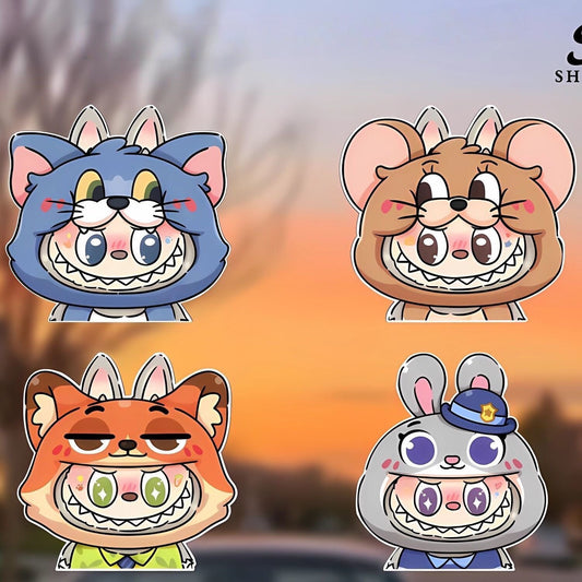 Labubu Car Sticker Set (4-Pack) -- 1