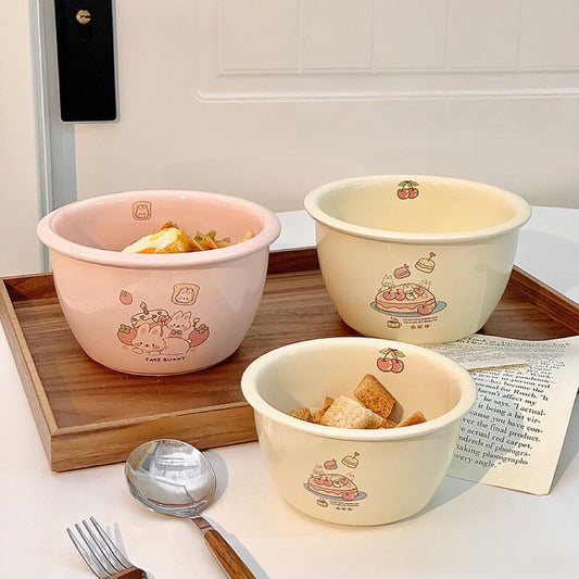 Creamy Bunny Ceramic Bowl