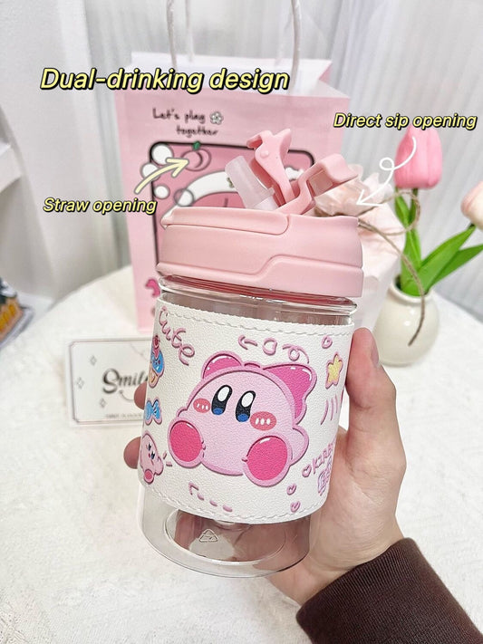 Cute Pink Character Double-Drink Plastic Cup