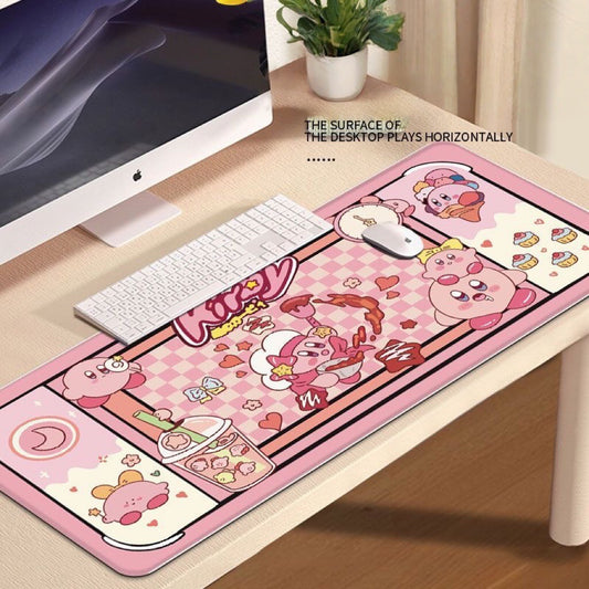 Cute Pink Character Large Desk Mat