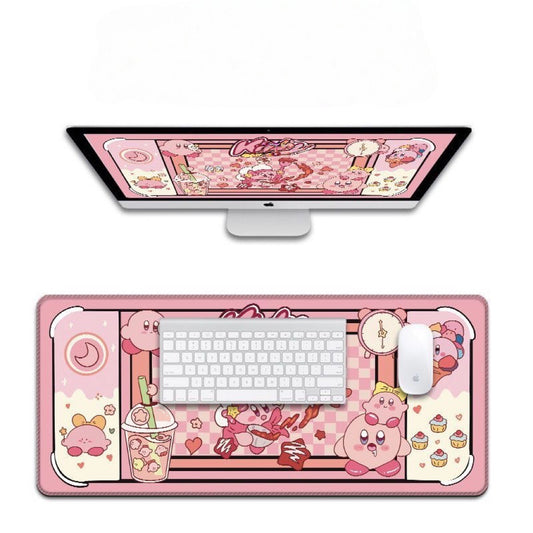 Cute Pink Character Large Desk Mat