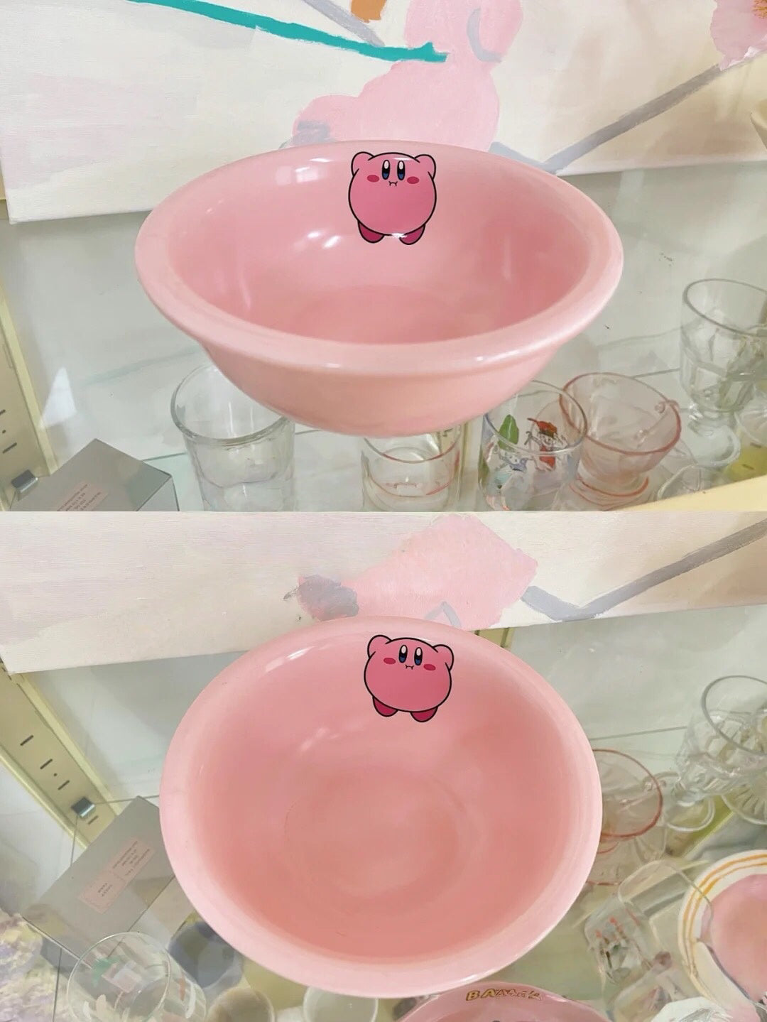 Pink Ceramic Salad/Yogurt Bowl