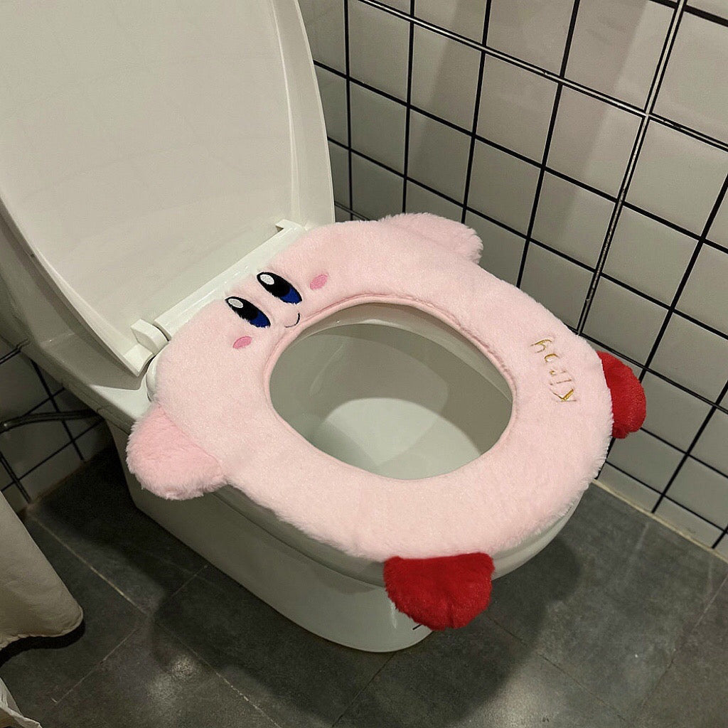 Kirby Plush Toilet Seat Cover