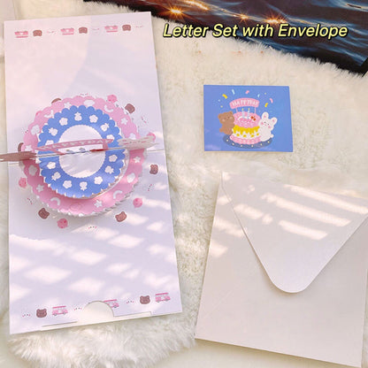 Bunny & Bear 3D Birthday Card Set