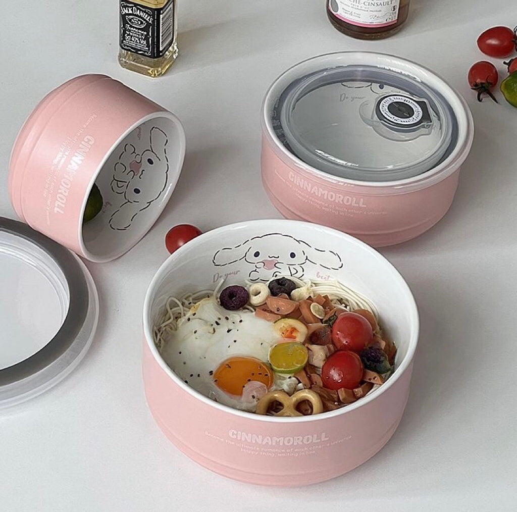 Cinnamoroll Ceramic Salad Bowl with Lid