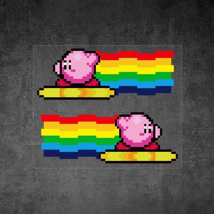 Pixel Rainbow Car Sticker