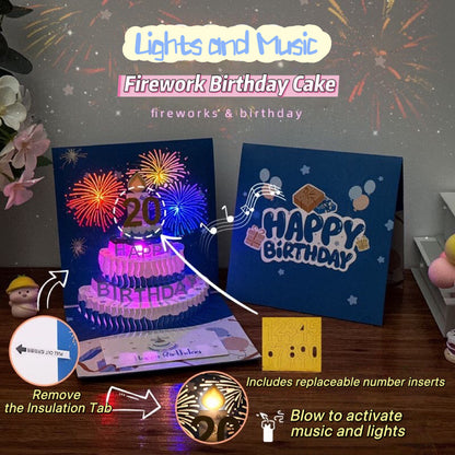 Unique 3D Pop-Up Birthday Card with Lights & Music