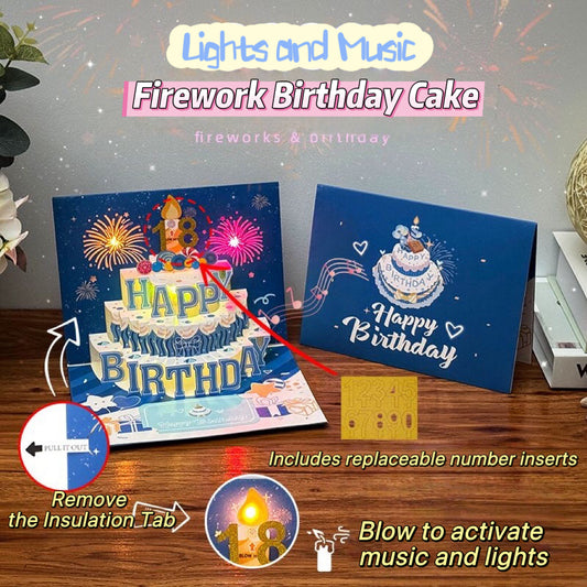Unique 3D Pop-Up Birthday Card with Lights & Music