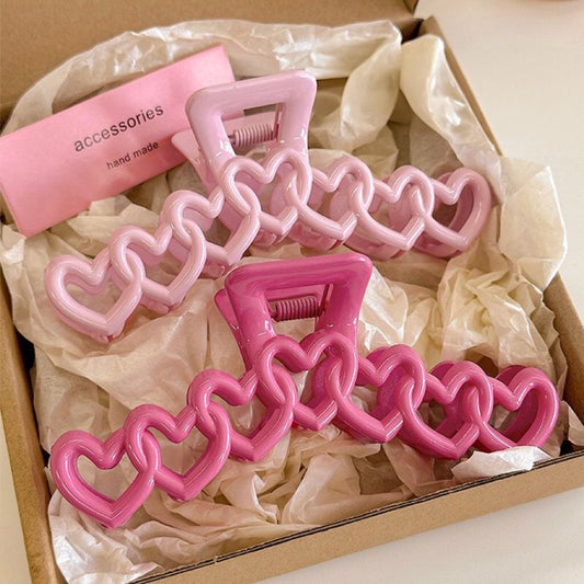 Hollow Heart Hair Claw Clip