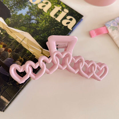 Hollow Heart Hair Claw Clip